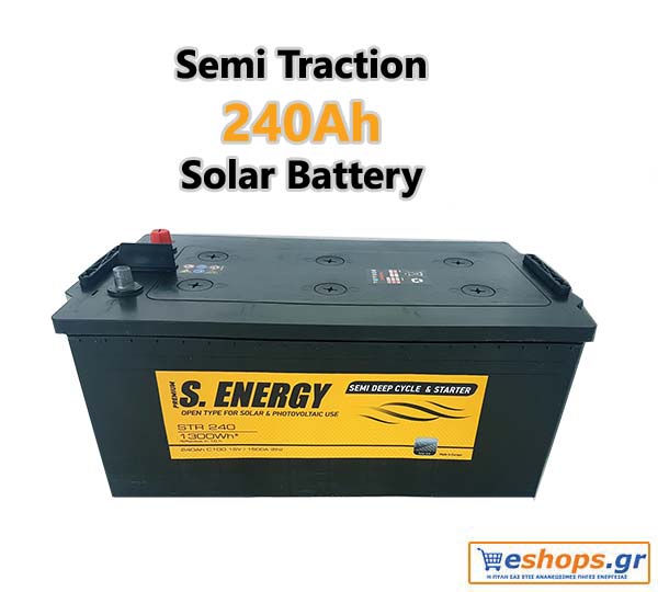 Μπαταρία Solar Semi Traction 240AH C20 ανοικτού τύπου