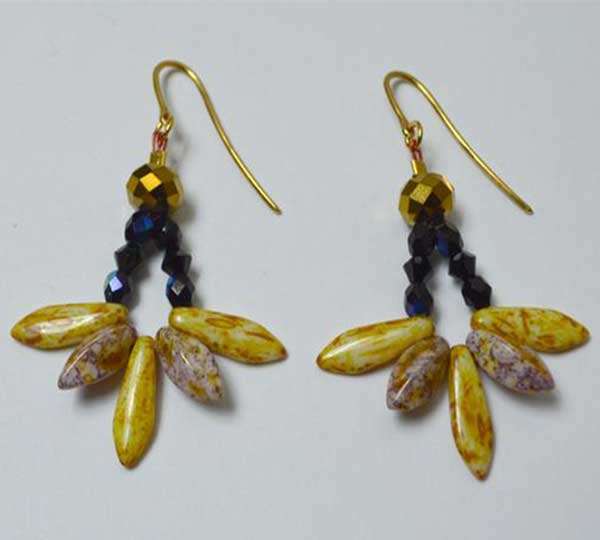 Χειροποίητα σκουλαρίκια από κρυστάλλινες χάντρες Swarovski