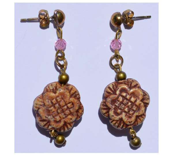 Χειροποίητα σκουλαρίκια απο ζιργκόν