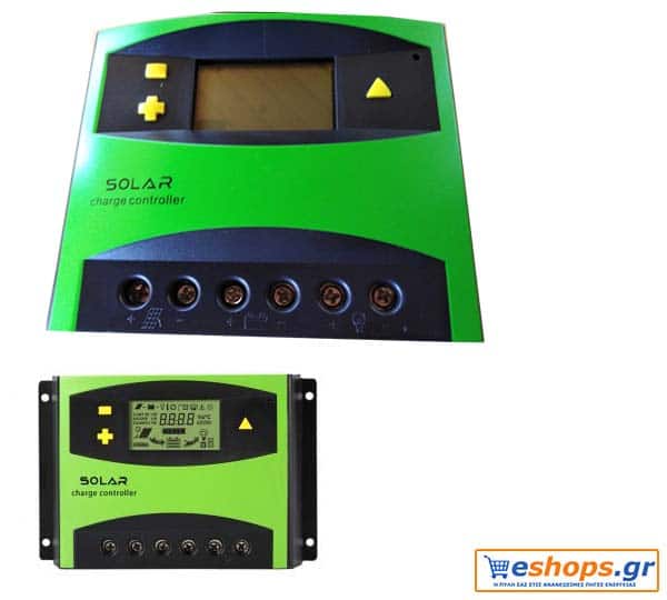 Για Φωτοβολταικά Ρυθμιστής φόρτισης 60A με οθονη ψηφιακός. Καλύπτει 1520  watt / 24v σε Φωτοβολταικά πάνελ 24V  και 760 Watt σε Φ/Β πλαίσια 12v