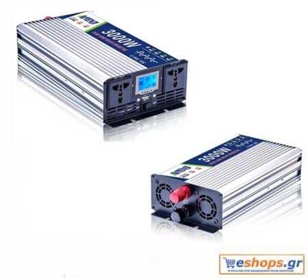 3000 watt / 24V Ινβερτερ καθαρού ημιτόνου-ANEJ1 3000 WATT/ 24v Inverter με ψηφιακή οθόνη