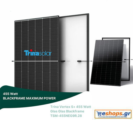 Φωτοβολταϊκό πάνελ 455 watt Trina Vertex S+ TSM-455NEG9R.28 για ΔΕΗ / ΔΕΔΔΗΕ αυτόνομο φωτοβολταϊκό σύστημα τιμές, τεχνικά στοιχεία datasheet